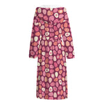 Cute Easter Eggs Pattern Print Hooded Bathrobe