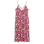 Cute Easter Eggs Pattern Print Jersey Midi Cami Dress