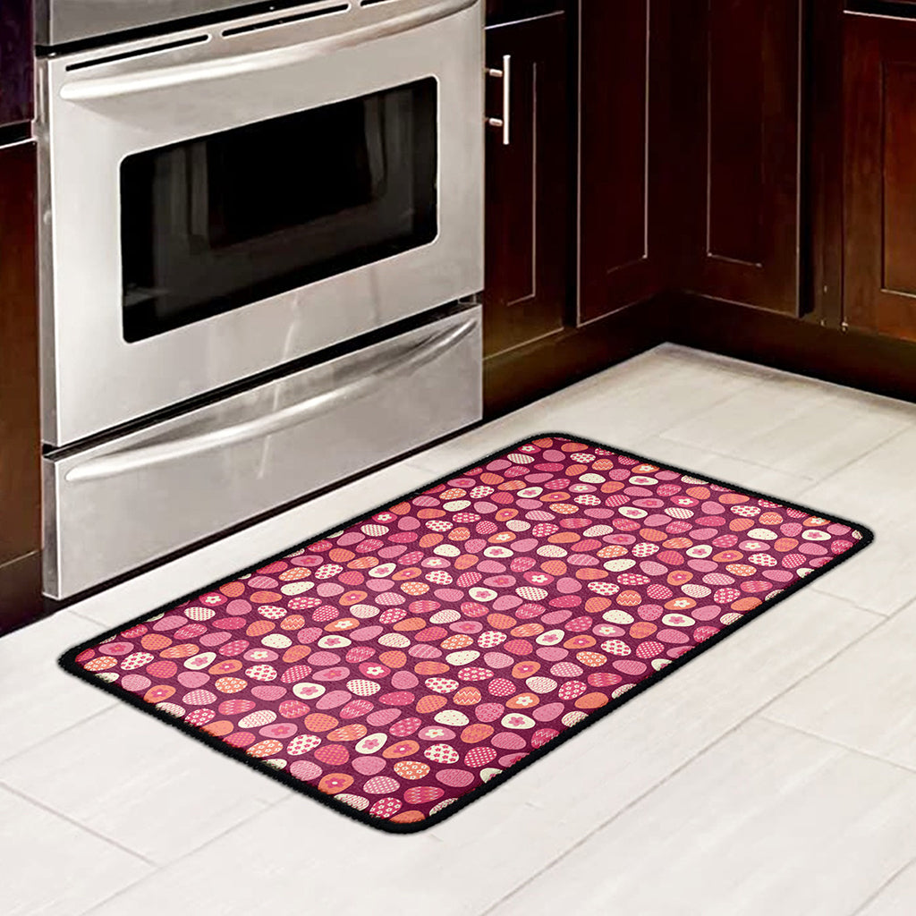 Cute Easter Eggs Pattern Print Kitchen Mat