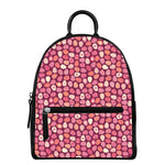 Cute Easter Eggs Pattern Print Leather Backpack
