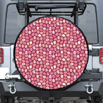 Cute Easter Eggs Pattern Print Leather Spare Tire Cover