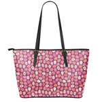 Cute Easter Eggs Pattern Print Leather Tote Bag