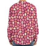 Cute Easter Eggs Pattern Print Long Sleeve Baseball Jersey