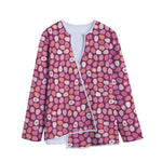 Cute Easter Eggs Pattern Print Long Sleeve Short Coat