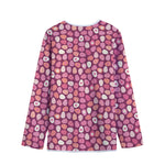 Cute Easter Eggs Pattern Print Long Sleeve Short Coat