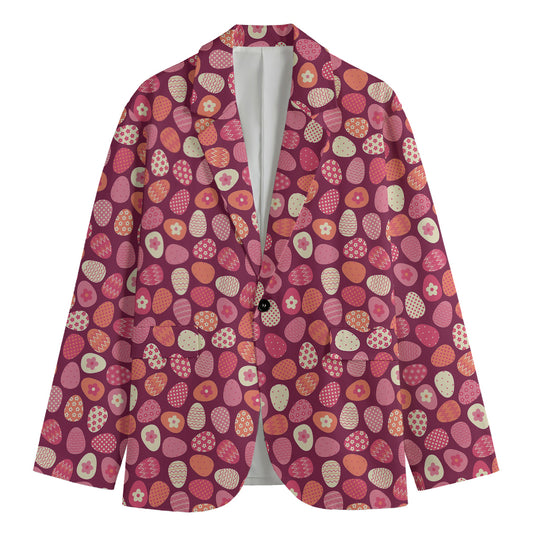 Cute Easter Eggs Pattern Print Men's Blazer