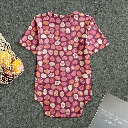 Cute Easter Eggs Pattern Print Men's Bodysuit
