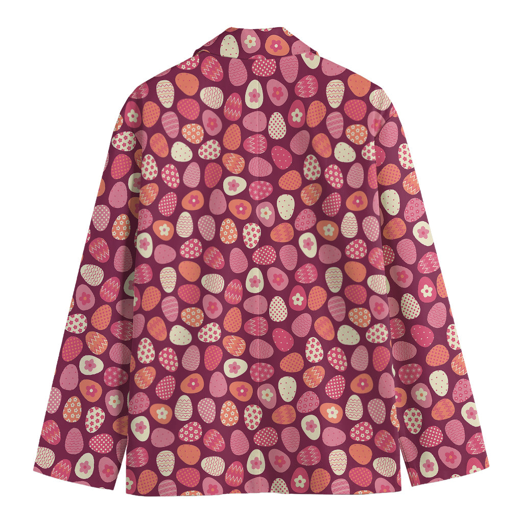 Cute Easter Eggs Pattern Print Men's Cotton Blazer