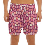 Cute Easter Eggs Pattern Print Men's Split Running Shorts