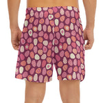 Cute Easter Eggs Pattern Print Men's Split Running Shorts