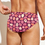 Cute Easter Eggs Pattern Print Men's Swim Briefs