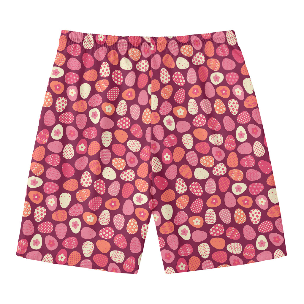 Cute Easter Eggs Pattern Print Men's Swim Trunks