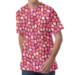 Cute Easter Eggs Pattern Print Men's Velvet T-Shirt