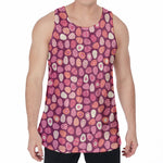 Cute Easter Eggs Pattern Print Men's Velvet Tank Top