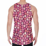 Cute Easter Eggs Pattern Print Men's Velvet Tank Top