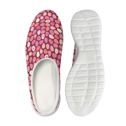 Cute Easter Eggs Pattern Print Mesh Casual Shoes