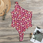 Cute Easter Eggs Pattern Print One Shoulder Bodysuit