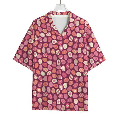 Cute Easter Eggs Pattern Print Rayon Hawaiian Shirt