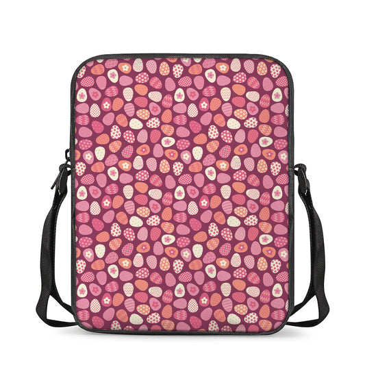 Cute Easter Eggs Pattern Print Rectangular Crossbody Bag