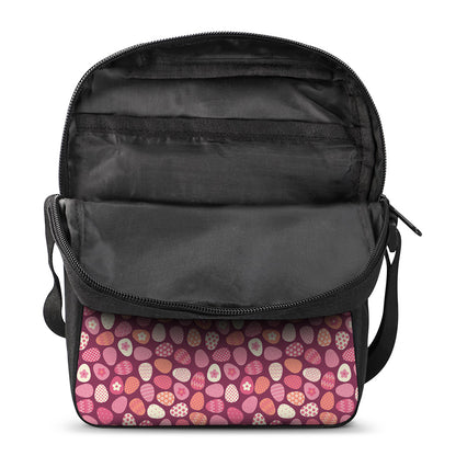 Cute Easter Eggs Pattern Print Rectangular Crossbody Bag