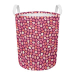 Cute Easter Eggs Pattern Print Round Laundry Basket
