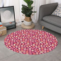 Cute Easter Eggs Pattern Print Round Rug