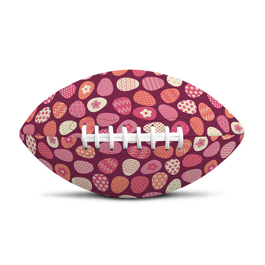 Cute Easter Eggs Pattern Print Rugby Ball