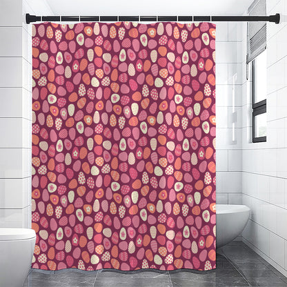 Cute Easter Eggs Pattern Print Shower Curtain