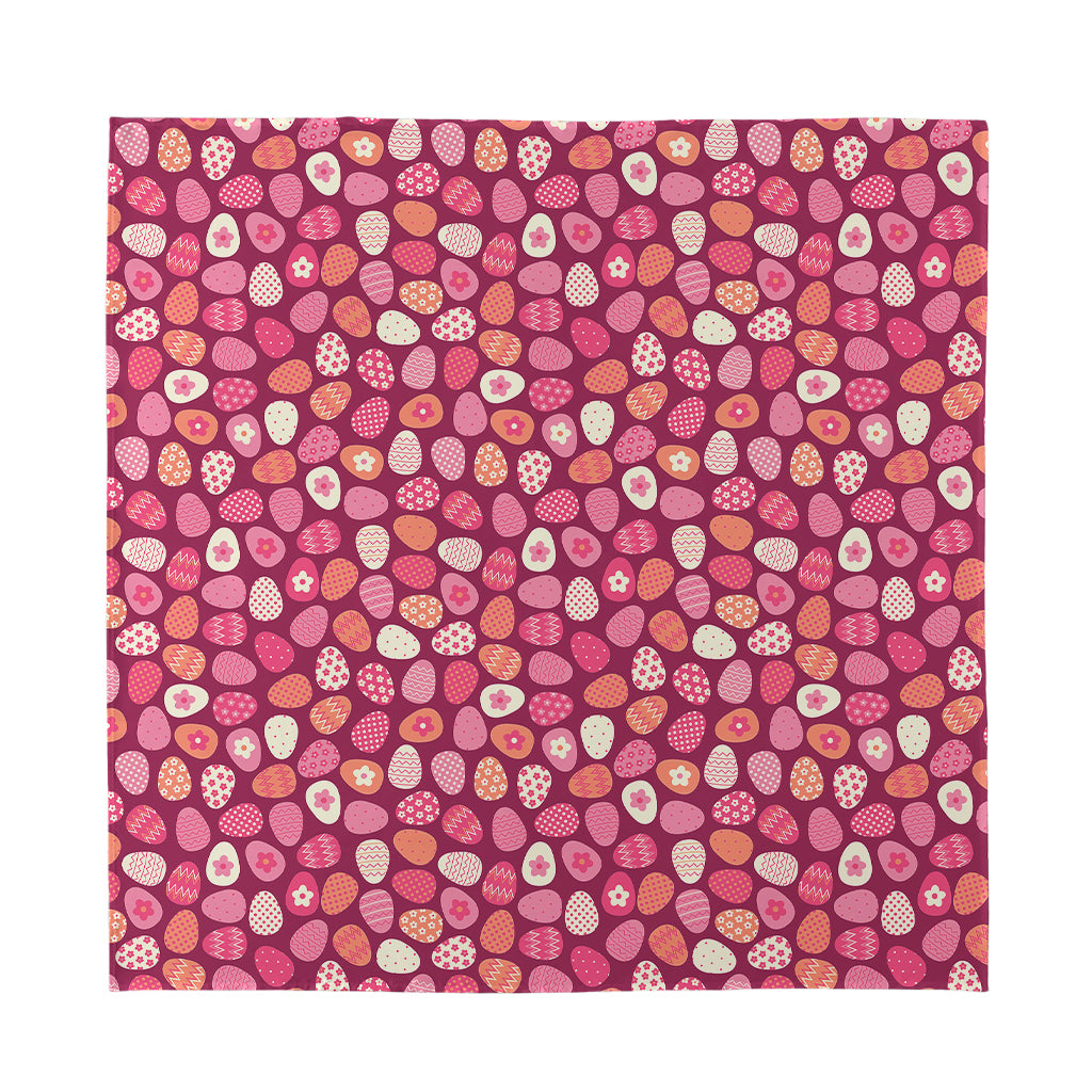 Cute Easter Eggs Pattern Print Silk Bandana