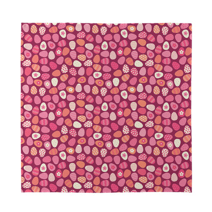 Cute Easter Eggs Pattern Print Silk Bandana