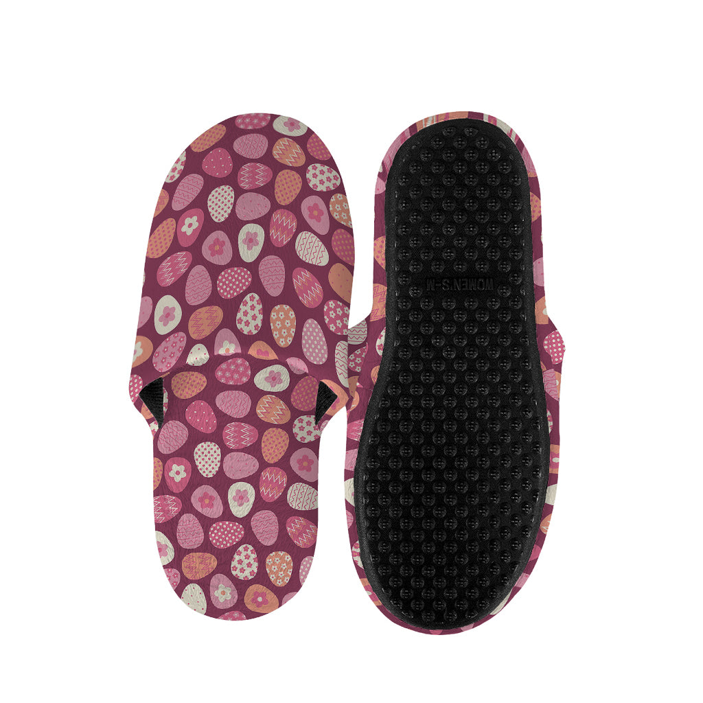 Cute Easter Eggs Pattern Print Slippers