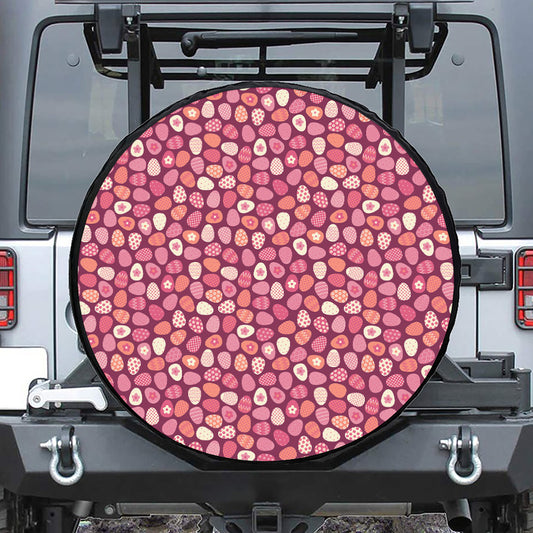 Cute Easter Eggs Pattern Print Tire Cover