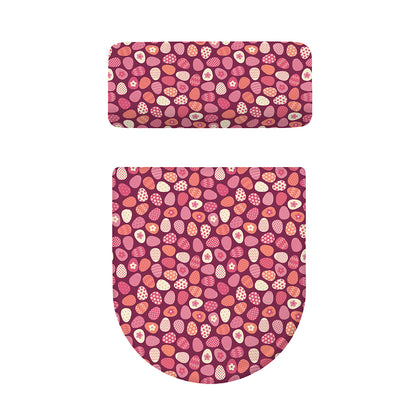Cute Easter Eggs Pattern Print Toilet Lid And Tank Cover Set