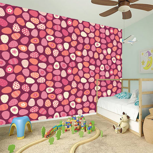 Cute Easter Eggs Pattern Print Wall Sticker