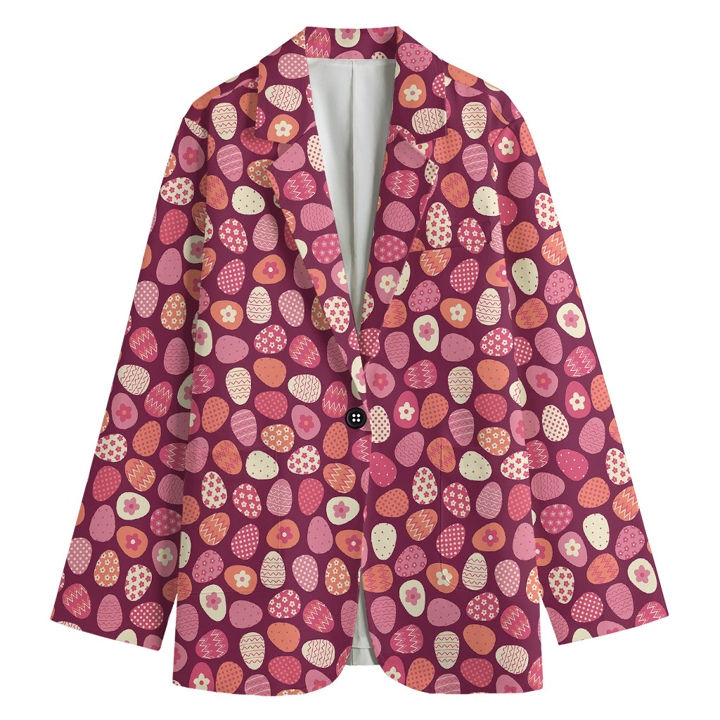 Cute Easter Eggs Pattern Print Women's Blazer