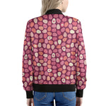 Cute Easter Eggs Pattern Print Women's Bomber Jacket