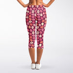 Cute Easter Eggs Pattern Print Women's Capri Leggings