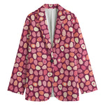 Cute Easter Eggs Pattern Print Women's Cotton Blazer