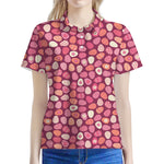 Cute Easter Eggs Pattern Print Women's Polo Shirt