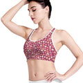 Cute Easter Eggs Pattern Print Women's Sports Bra