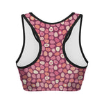 Cute Easter Eggs Pattern Print Women's Sports Bra