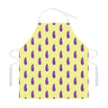 Cute Eggplant Pattern Print Adjustable Apron