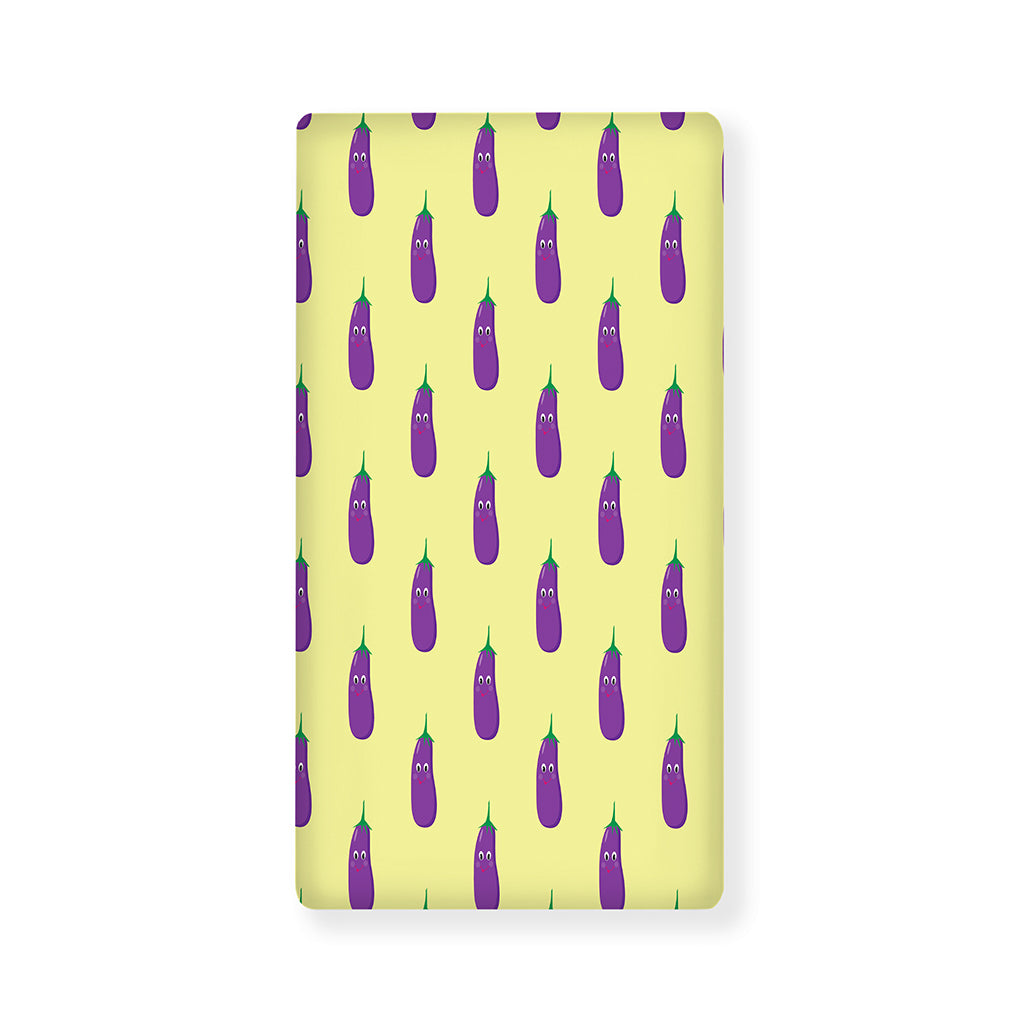 Cute Eggplant Pattern Print Baby Crib Sheet