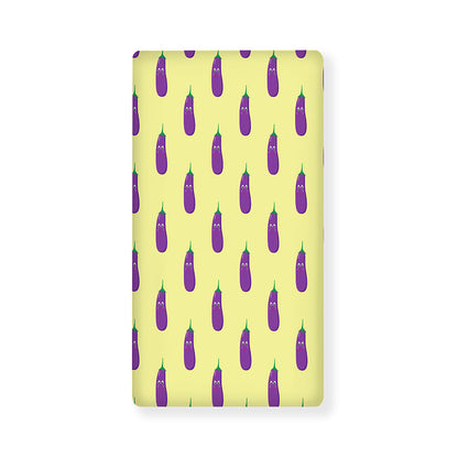 Cute Eggplant Pattern Print Baby Crib Sheet