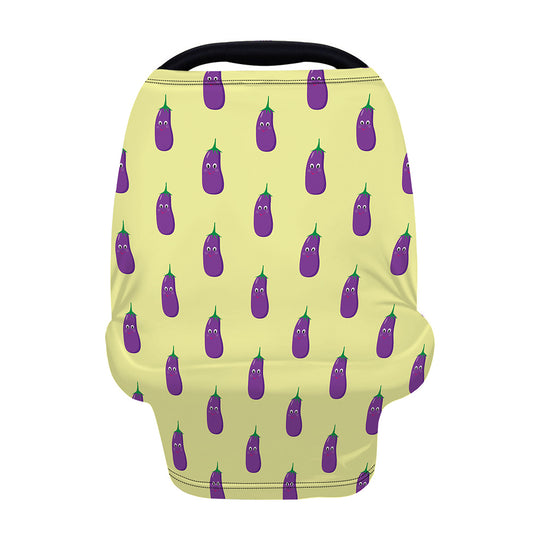 Cute Eggplant Pattern Print Baby Seat Cover