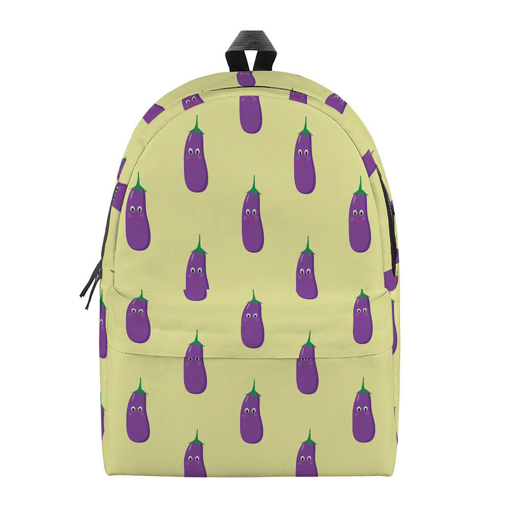 Cute Eggplant Pattern Print Backpack