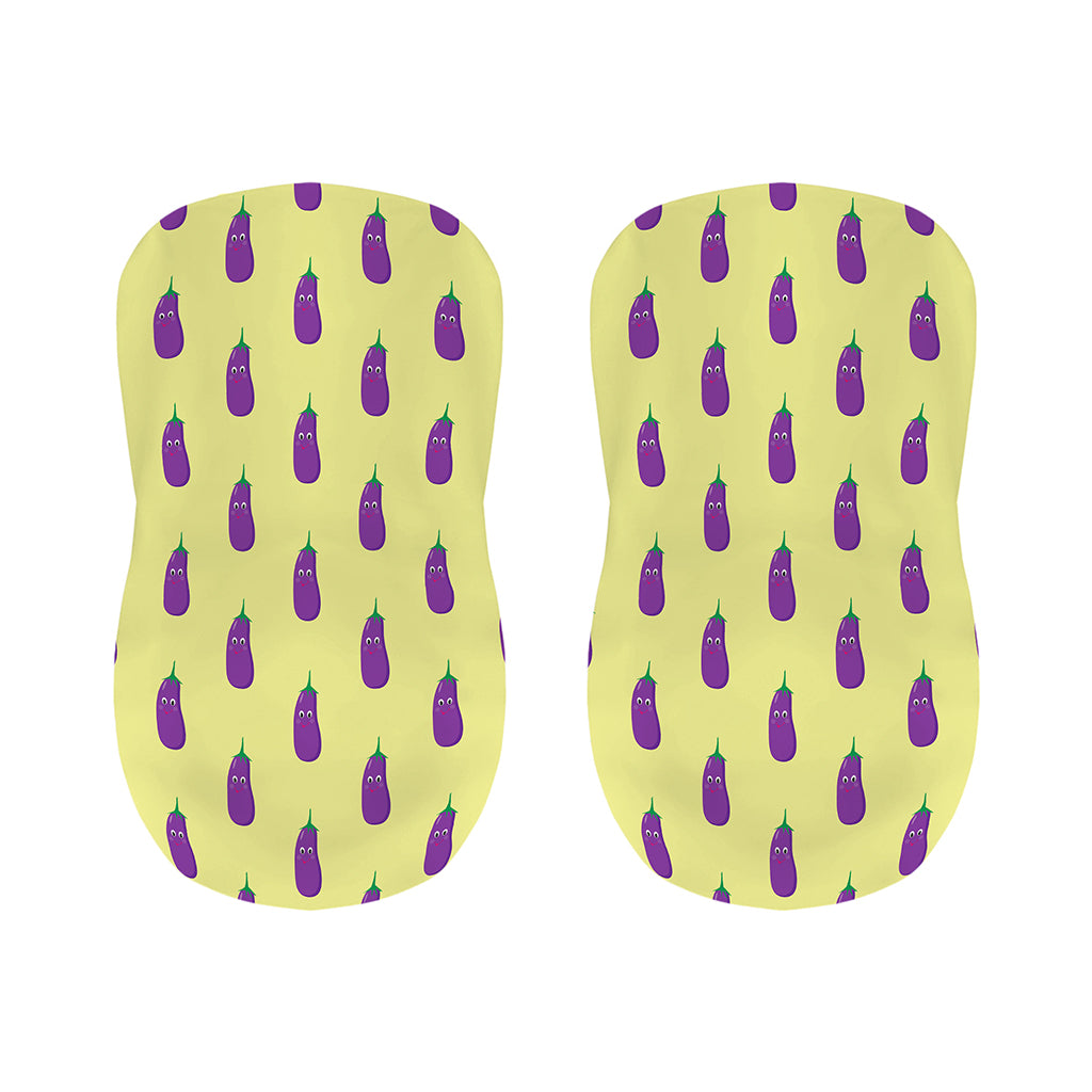 Cute Eggplant Pattern Print Bar Stool Covers