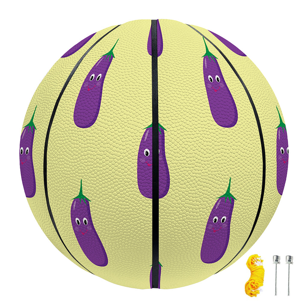 Cute Eggplant Pattern Print Basketball