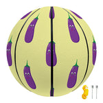 Cute Eggplant Pattern Print Basketball