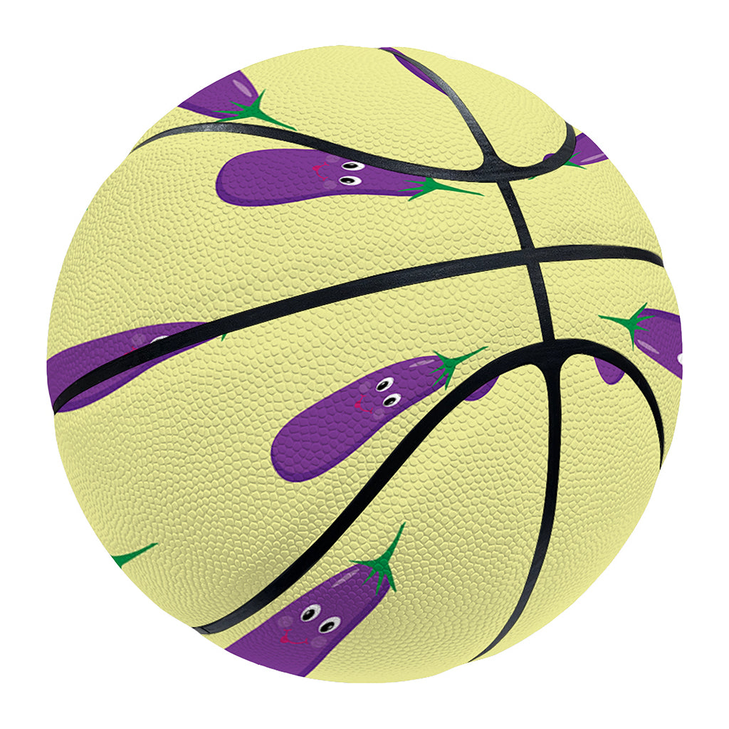 Cute Eggplant Pattern Print Basketball